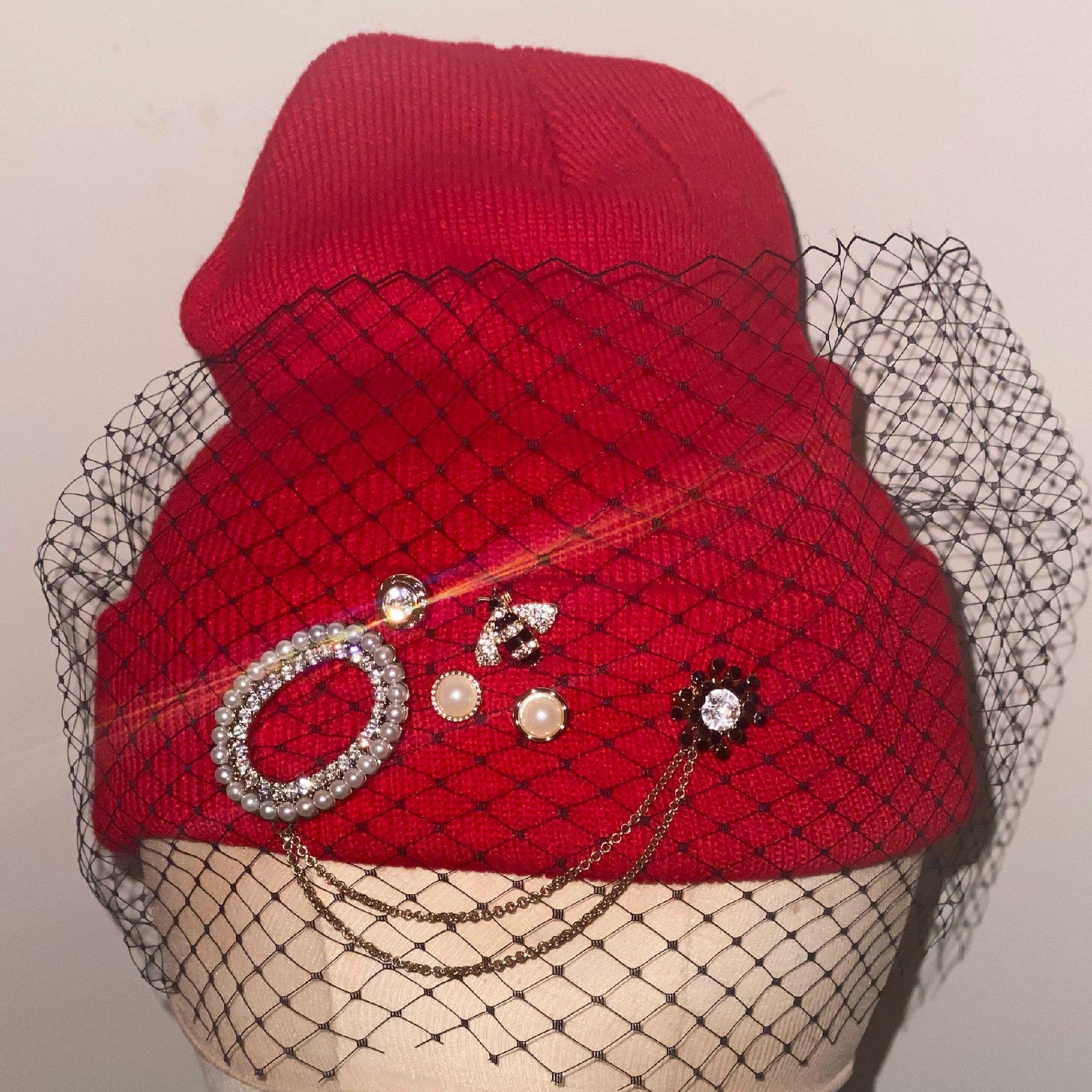 Array of Elegance Veil Beanie-Hat-Sazzy Tingz